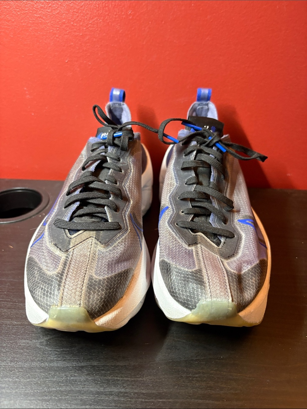 Nike Women's Gray and Blue Athletic Sneakers
